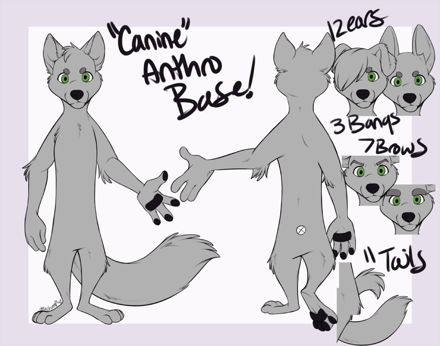 picture Anthro Furry Base Dog customizable canine anthro base by